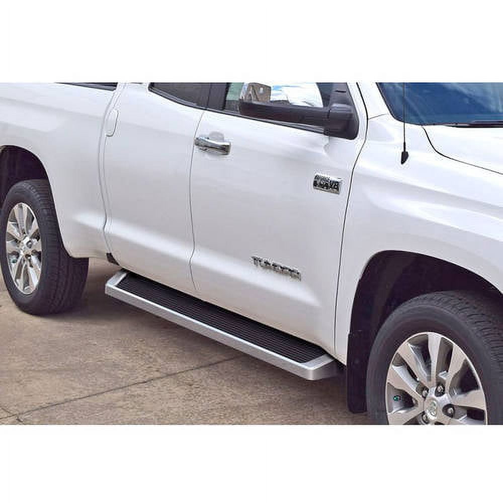APS Premium 6in Black Stainless Steel Running Boards For Toyota Tundra Double Cab 2007-2021