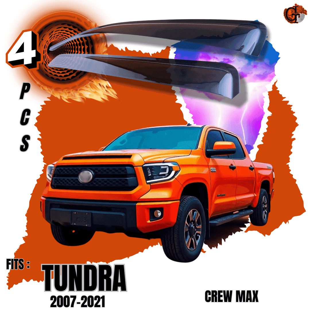 GIT Rain Guard Side Window Wind Deflector for 2007-2021 Toyota Tundra ...