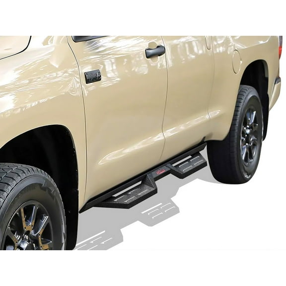 2007-2021 Toyota Tundra Double/Crew Cab Carbon Steel Black Finish Door 2 Door Drop Style Side Step Nerf Bar DS