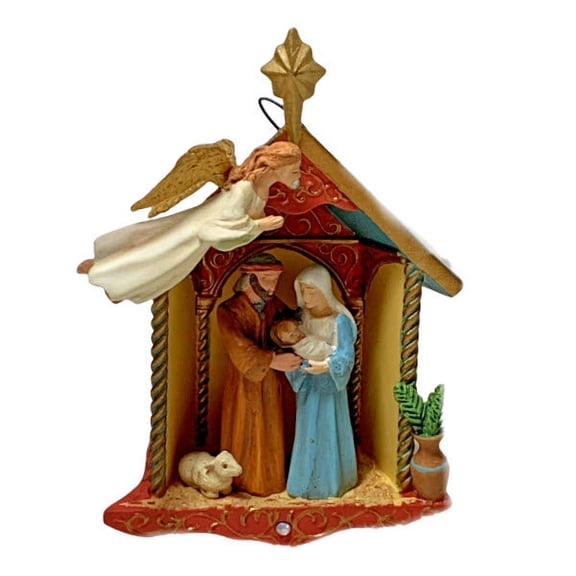 2007 A Child Was Born (Nativity) Hallmark Keepsake Christmas Tree Ornament - QXG7597