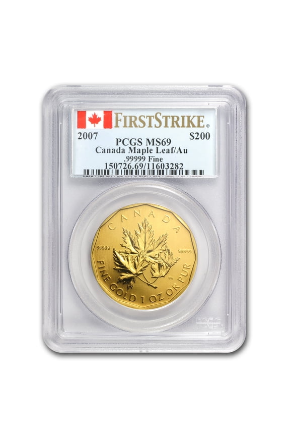 2007 Canada 1 oz Gold Maple Leaf .99999 MS-69 PCGS (FS)