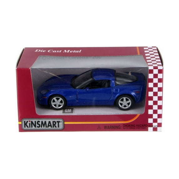 2007 Chevy Corvette Z06, Blue - Kinsmart 5320WBU - 1/36 Scale Diecast Model Toy Car