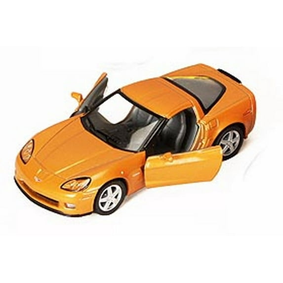 2007 Chevy Corvette Z06, Orange - Kinsmart 5320D - 1/36 scale Diecast Model Toy Car (Brand New, but NOT IN BOX)