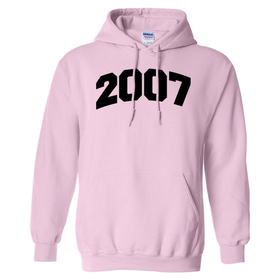 2007 College Style Hoodie Sweatshirt Unisex 2X-Large Pink