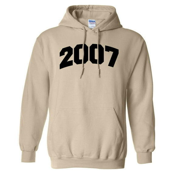 2007 College Style Hoodie Sweatshirt Unisex Small Sand