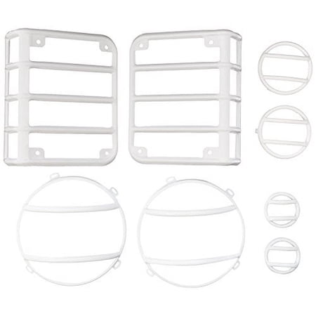 2007-Current Jeep Wrangler JK White Euro Guard Light 8 Piece Set