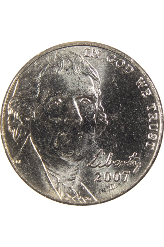 2007 D Jefferson Nickel BU Uncirculated 5c Coin