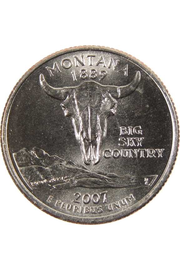 2007 D Montana State Quarter BU Uncirculated Clad 25c Coin
