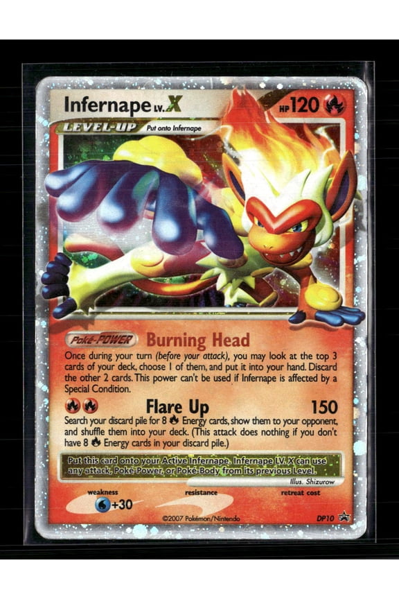 2007 Diamond & Pearl Infernape LV.X Holo Rare #DP10