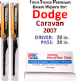 thumbnail image 1 of 2007 Dodge Caravan Performance Beam Wipers (Set of 2), 1 of 3