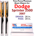 thumbnail image 1 of 2007 Dodge Sprinter 2500 Performance Beam Wipers (Set of 2), 1 of 3