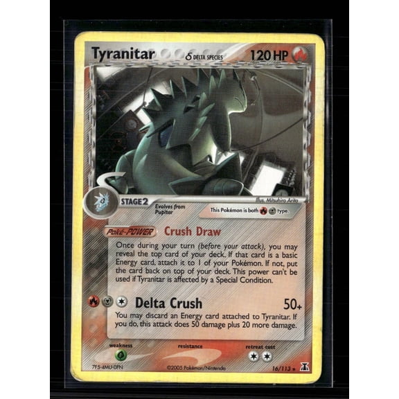 2007 EX Delta Species Tyranitar Holo Rare #16/113