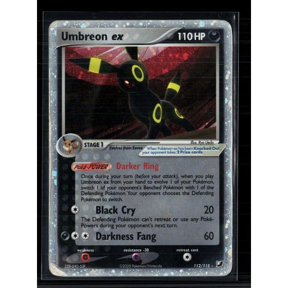 Pokemon EX Unseen Forces Umbreon EX Holo Rare #112/115 Poor