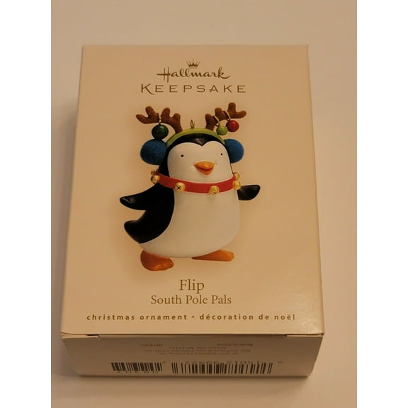 2007 Hallmark Keepsake Flip South Pole Pals Penguin Christmas Ornament U84/8307