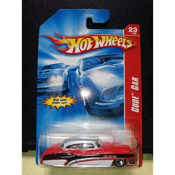 2007 Hot Wheels #107 Code Car 23/24 SO FINE Red Variation w/Chrome 5 Spoke Wheel