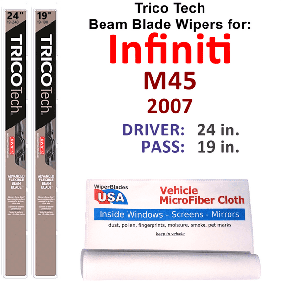 2007 Infiniti M45 Beam Blade Wipers (Set of 2)
