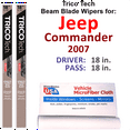 thumbnail image 1 of 2007 Jeep Commander Beam Blade Wipers (Set of 2), 1 of 3