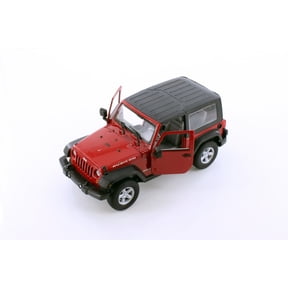 2007 Jeep Wrangler Rubicon Hardtop, Red - Welly 22489HWR - 1/24 scale Diecast Model Toy Car