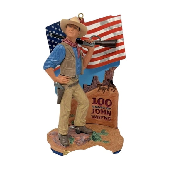 2007 John Wayne 19072007 Tribute Ornament (John Wayne) Carlton Cards Christmas Tree Ornament CXOR-090R