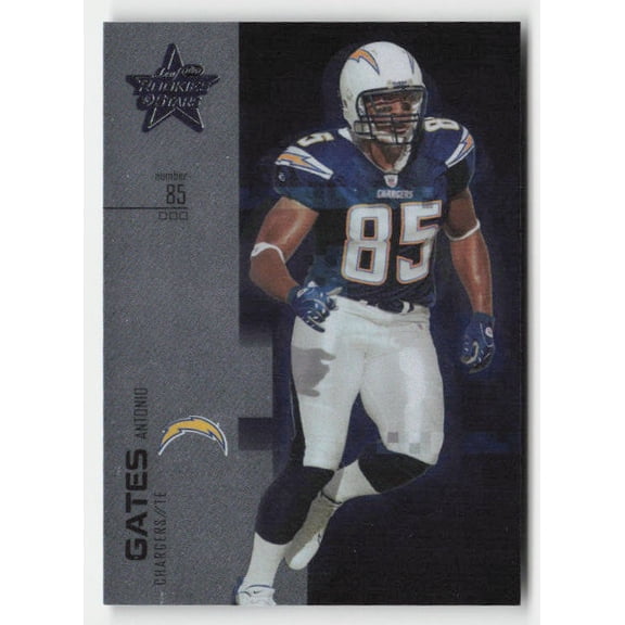 2007 Leaf Rookies & Stars Antonio Gates San Diego Chargers Silver Trading Card #100 /249
