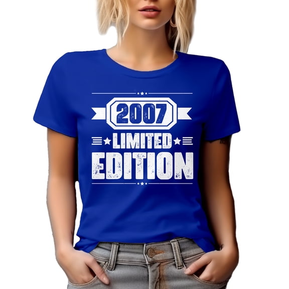 2007 Limited Edition - Birth Year or Birthday, Royal Blue T-Shirt, XL