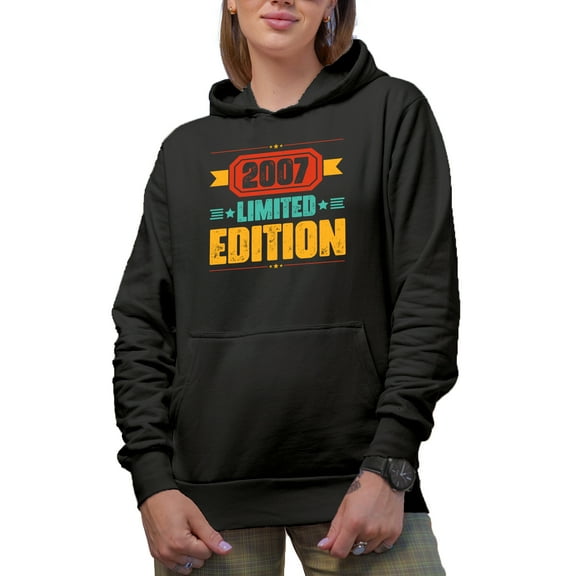 2007 Limited Edition - Birthday or Birth Year, Black Hooded Sweatshirt or Hoodie, 3XL