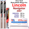 thumbnail image 1 of 2007 Lincoln Navigator Beam Blade Wipers (Set of 3) w/Rear Wiper, 1 of 3