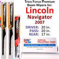 thumbnail image 1 of 2007 Lincoln Navigator Performance Beam Wipers (Set of 3) w/Rear Wiper, 1 of 3