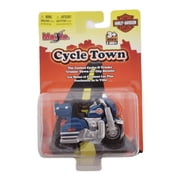 2007 Maisto Cycle Town Harley Davidson Motorcycle Blue & Silver Diecast 164 Scale