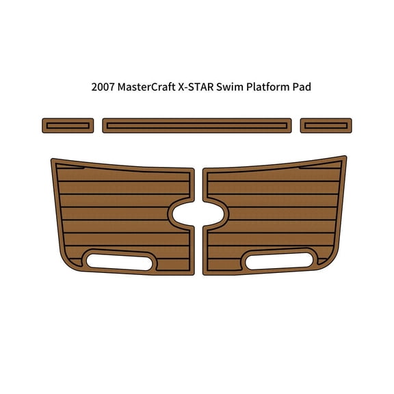 2007 MasterCraft X-STAR Swim Platform Pad Boat EVA Faux Foam Teak Deck Floor Mat
