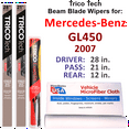 thumbnail image 1 of 2007 Mercedes-Benz GL450 Beam Blade Wipers (Set of 3) w/Rear Wiper, 1 of 3