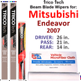 thumbnail image 1 of 2007 Mitsubishi Endeavor Beam Blade Wipers (Set of 3) w/Rear Wiper, 1 of 3