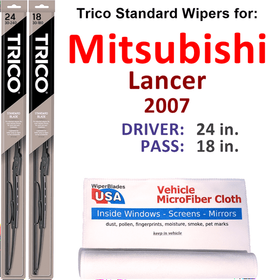 2007 Mitsubishi Lancer Wiper Blades (Set of 2)