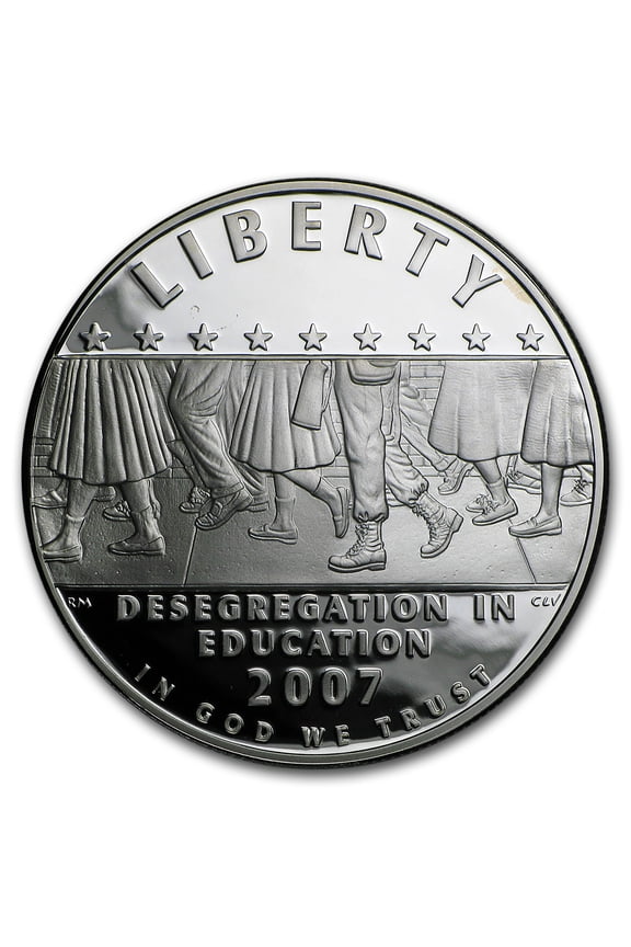 2007-P School Desegregation $1 Silver Commem Proof (w/Box & COA)