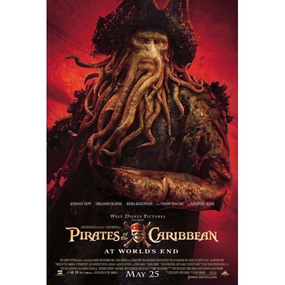 2007 Pirates Of The Caribbean Movie Poster Jack Sparrow Johnny Depp UNFRAMED PAPER POSTER