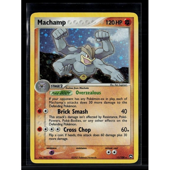 2007 Pokemon EX Power Keepers Machamp Holo Rare #11/108 Lightly Played English Trading Card