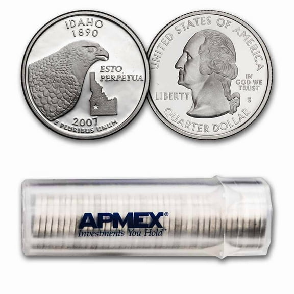 2007-S Idaho State Quarter Gem Proof 40-Coin Roll (Silver)