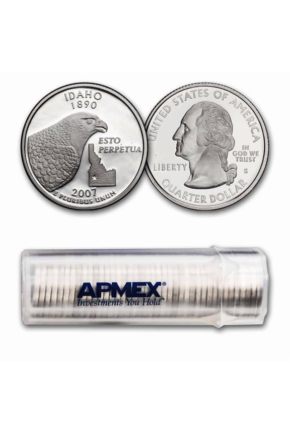 2007-S Idaho State Quarter Gem Proof 40-Coin Roll (Silver)