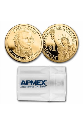 2007-S John Adams 20-Coin Presidential Dollar Roll PR