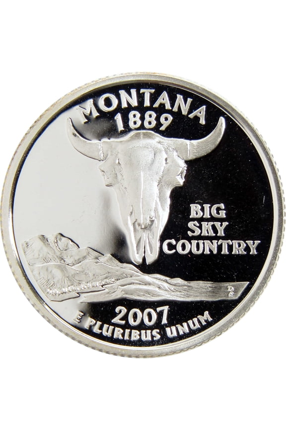 2007 S Montana State Quarter Silver Proof 25c Coin