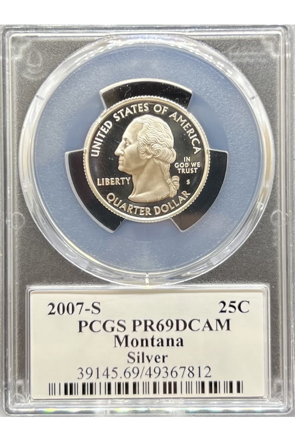 2007-S Silver Statehood Quarters Montana PR69DCAM PCGS (PA49367812)
