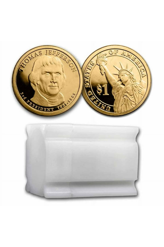 2007-S Thomas Jefferson 20-Coin Presidential Dollar Roll PR