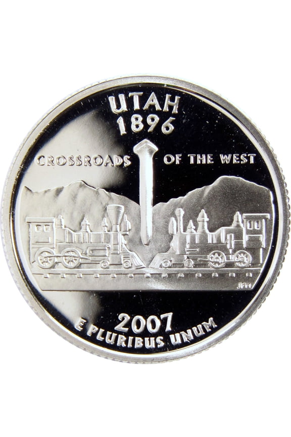 2007 S Utah State Quarter Clad 25c Proof Coin