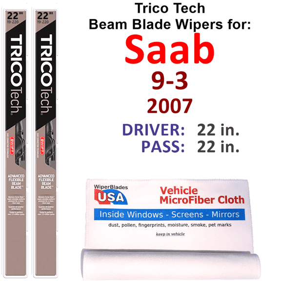 2007 Saab 9-3 Beam Blade Wipers (Set of 2)