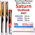 thumbnail image 1 of 2007 Saturn Outlook Performance Beam Wipers (Set of 3) w/Rear Wiper, 1 of 3