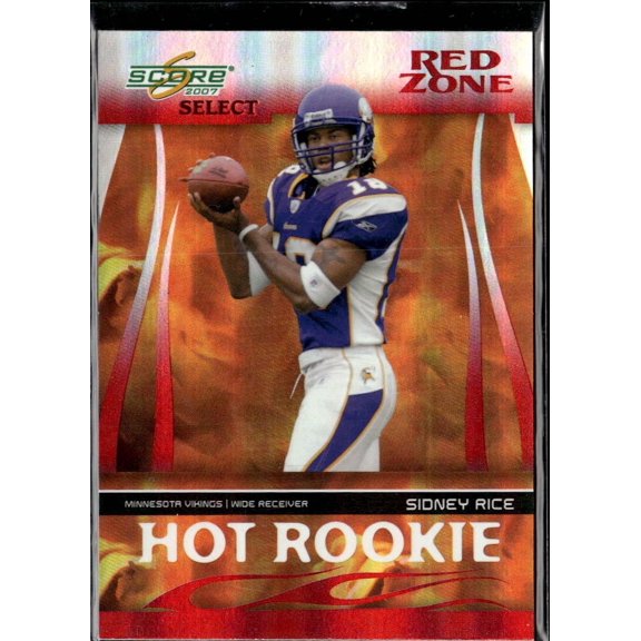 2007 Score Select Red Zone Sidney Rice #HR-19 /25 NFL Football Trading Card Minnesota Vikings