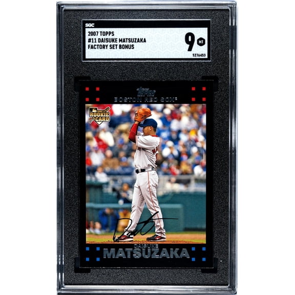 2007 Topps #11 Daisuke Matsuzaka Factory Set Bonus SGC 9