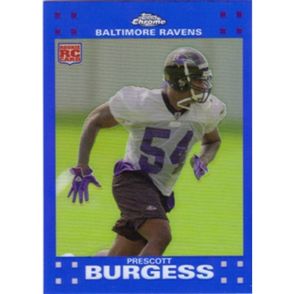 2007 Topps Chrome Blue Refractors #TC247 Prescott Burgess NFL Football Trading Card