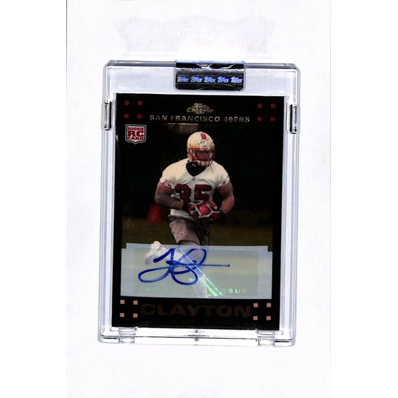 2007 Topps Chrome Thomas Clayton #TC198 RC San Francisco 49ers NFL Autographed Football Trading Card