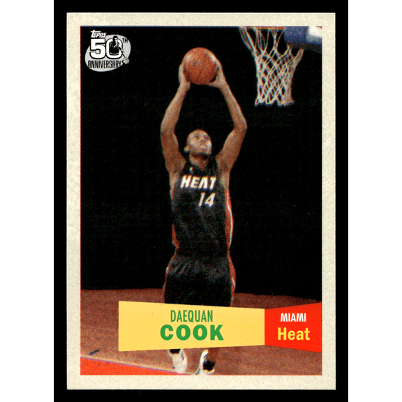 2007 Topps Daequan Cook #131 Miami Heat NBA Basketball Trading Card